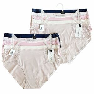 Laura Ashley 5-PK No-Show Seamless Panties
